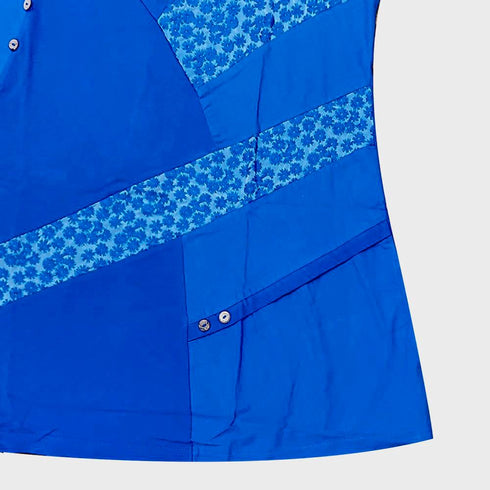 WOMEN INTRICATE PANELS JERSEY TOP