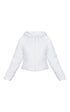 PLT BASIC HOODED CROPPED PUFFER - WHITE